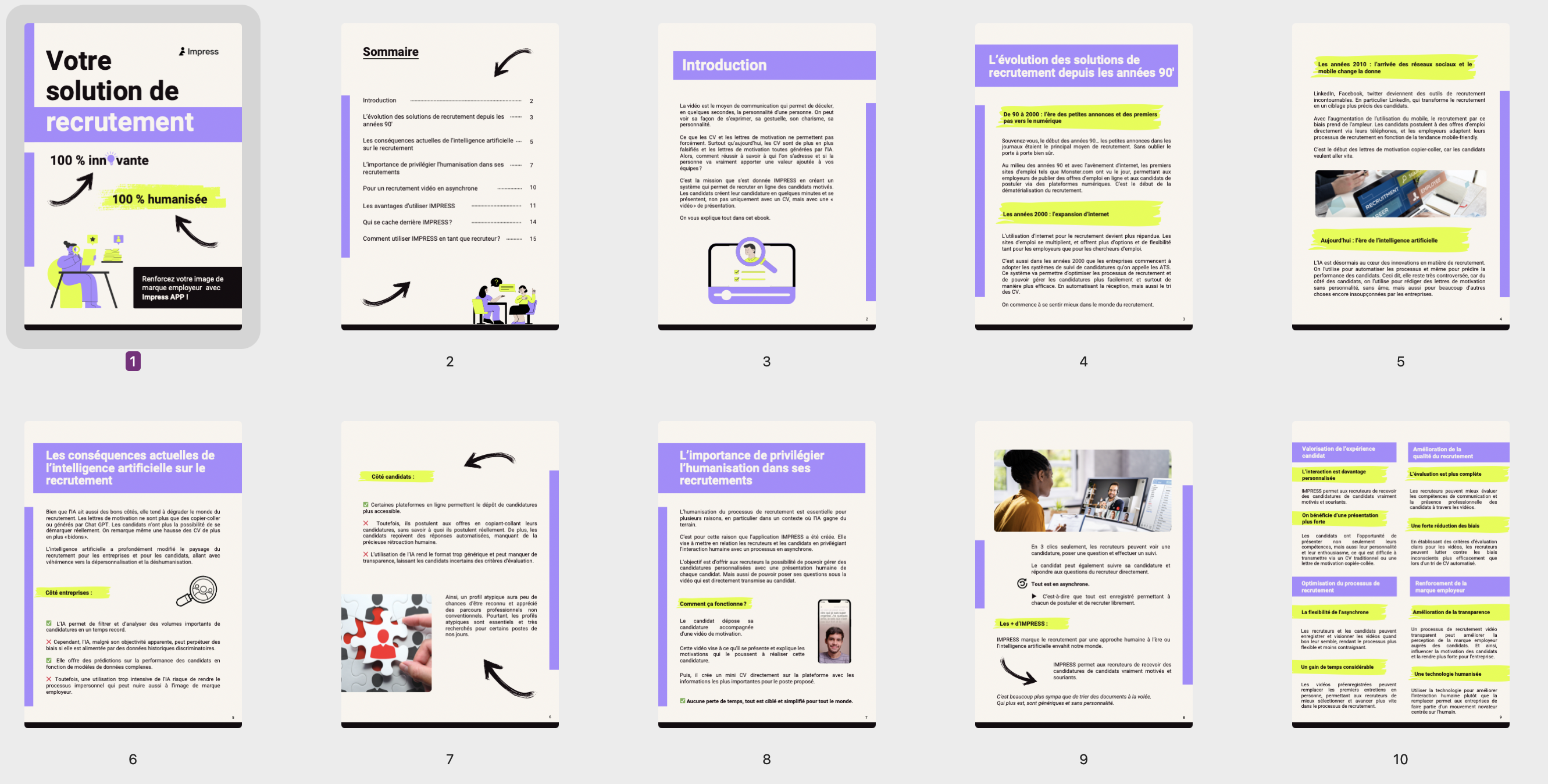 Maquette Impress App