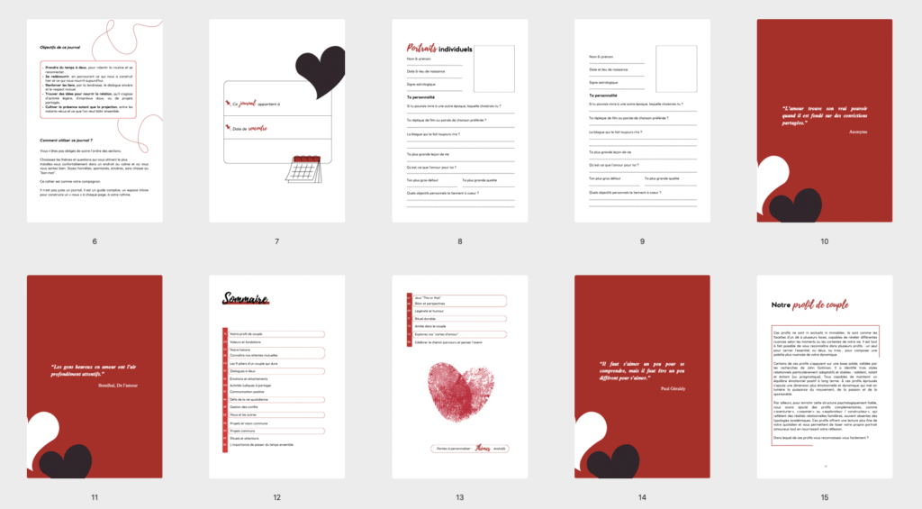 Maquette livre - Mon coeur