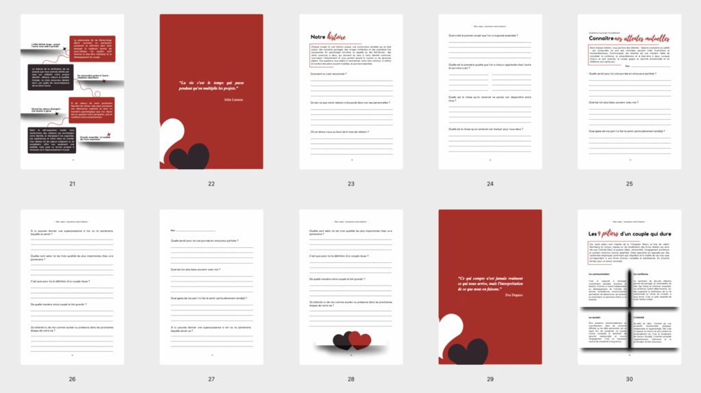 Maquette #2 livre - Mon coeur