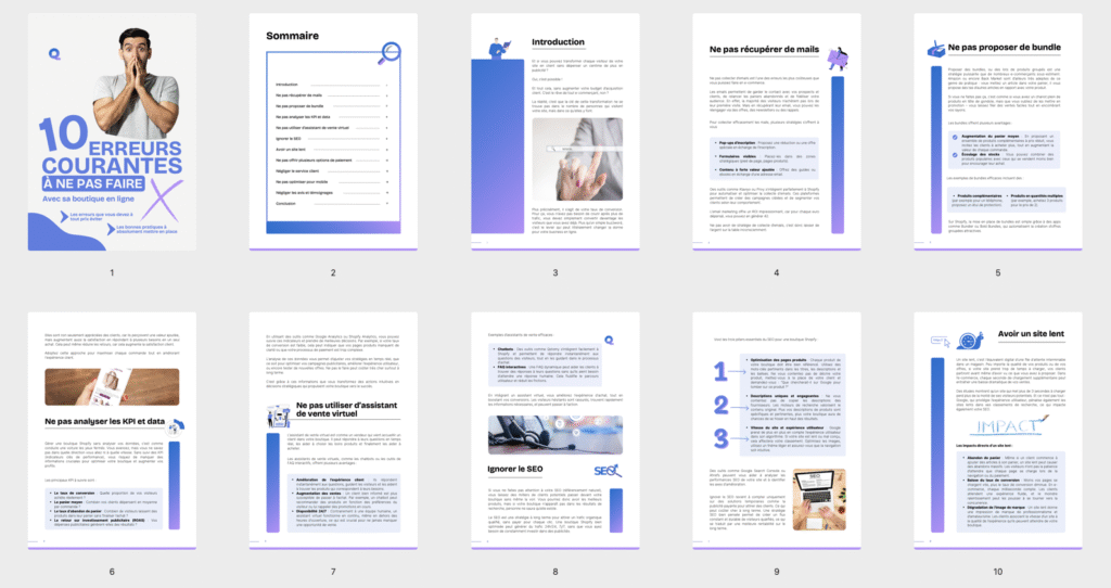 Maquette - Qstomy 10 erreurs